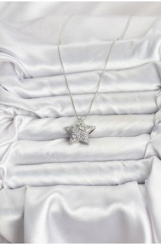 316L Çelik Zincir Gümüş Renk Zincirli Gümüş Yıldız Model Kadın Kolye 316L Çelik Zincir Gümüş Renk Zincirli Gümüş Yıldız Model Kadın Kolye