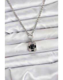 316L Çelik Zincir Gümüş Renk Vintage Model Kadın Kolye