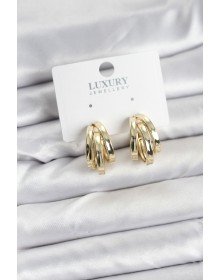 Pirinç Gold Renk Vintage Halka Model Kadın Küpe