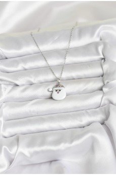 316L Çelik Zincir Gümüş Renk Şapkalı Kardan Adam Kafası Model Yılbaşı Temalı Kadın Kolye 316L Çelik Zincir Gümüş Renk Şapkalı Kardan Adam Kafası Model Yılbaşı Temalı Kadın Kolye