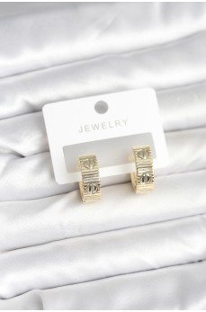 Pirinç Gold Renk Halka Kadın Küpe