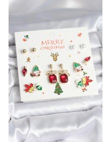 8 Çift Yılbaşı Temalı Kadın Küpe