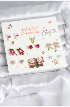 Yılbaşı Temalı Karışık Model 8 Çift Yılbaşı Temalı Kadın Küpe Seti Yılbaşı Temalı Karışık Model 8 Çift Yılbaşı Temalı Kadın Küpe Seti