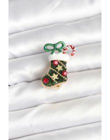 Yılbaşı Çorabı Temalı Broş