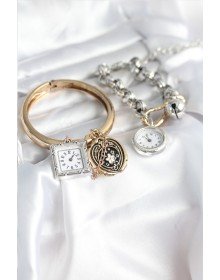 Gold ve Gümüş Renk Bileklik Kombini