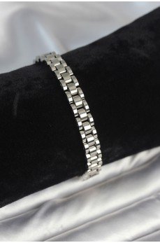 316L Çelik Gümüş Renk 7 mm Kalınlık Erkek Bileklik