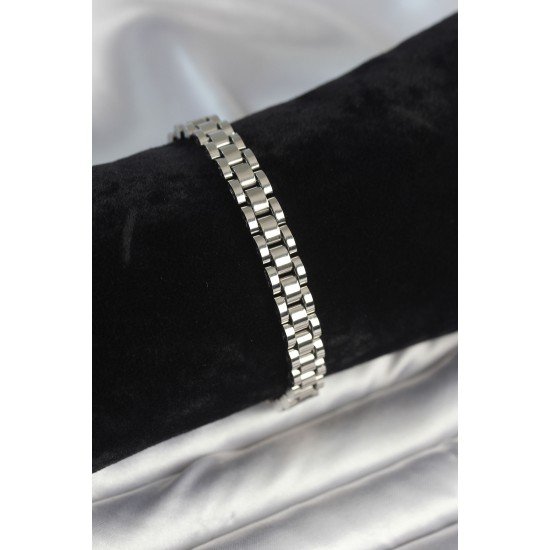 316L Çelik Gümüş Renk 7 mm Kalınlık Erkek Bileklik 316L Çelik Gümüş Renk 7 mm Kalınlık Erkek Bileklik