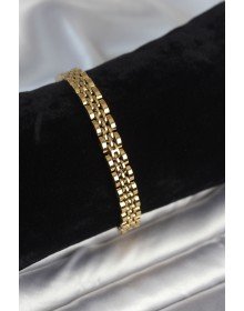 316L Çelik 7 mm Kalınlıkta Gold Renkli Erkek Bileklik