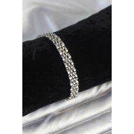 316L Çelik 7 mm Kalınlıkta Gümüş Renkli Erkek Bileklik