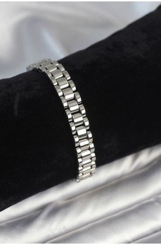 316L Çelik Gümüş Renk 9 mm Kalınlık Erkek Bileklik