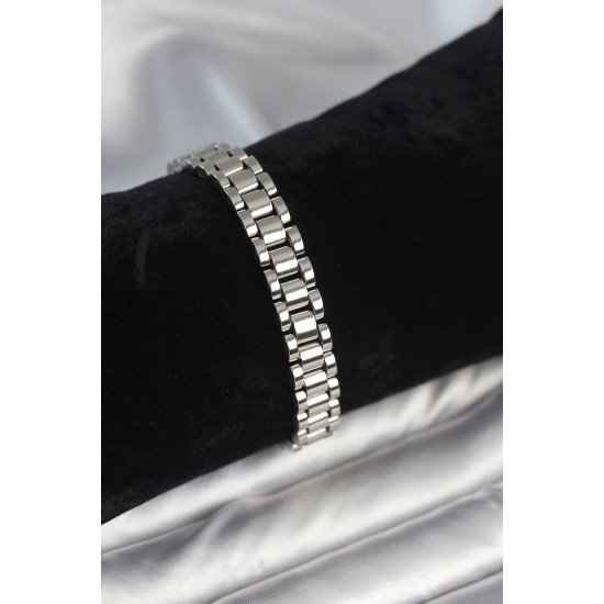 316L Çelik Gümüş Renk 9 mm Kalınlık Erkek Bileklik 316L Çelik Gümüş Renk 9 mm Kalınlık Erkek Bileklik