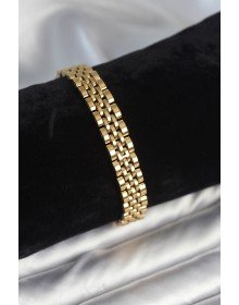 316L Çelik 9 mm Kalınlıkta Gold Renkli Erkek Bileklik