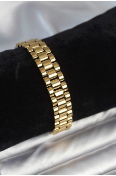 316L Çelik Gold Renk 12 mm Kalınlık Erkek Bileklik