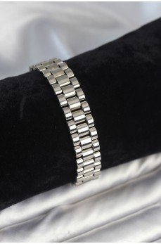 316L Çelik Gümüş Renk 12 mm Kalınlık Erkek Bileklik