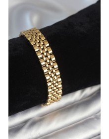 316L Çelik 12 mm Kalınlıkta Gold Renkli Erkek Bileklik