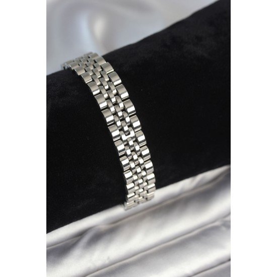 316L Çelik 12 mm Kalınlıkta Gümüş Renkli Erkek Bileklik 316L Çelik 12 mm Kalınlıkta Gümüş Renkli Erkek Bileklik