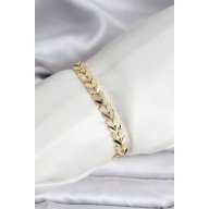 14K Gold Renk Kaplama Başak Model CM Kadın Bileklik