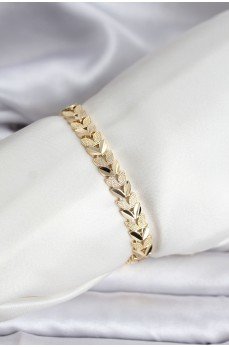 14K Gold Renk Kaplama Başak Model CM Kadın Bileklik