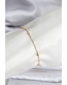 14K Gold Renk Kaplama Topçuklu Model CM Kadın Bileklik