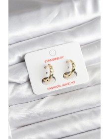 14K Gold Renk Kaplama CM Kadın Küpe