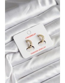 14K Gold Renk Kaplama CM Kadın Küpe