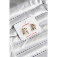 14K Gold Renk Kaplama CM Kadın Küpe