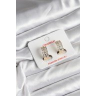 14K Gold Renk Kaplama Zirkon Taşlı CM Kadın Küpe 14K Gold Renk Kaplama Zirkon Taşlı CM Kadın Küpe