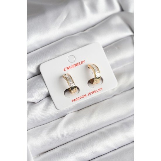 14K Gold Renk Kaplama CM Kadın Küpe