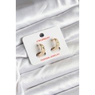 14K Gold Renk Kaplama Lazer Halka CM Kadın Küpe 14K Gold Renk Kaplama Lazer Halka CM Kadın Küpe