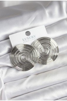 Pirinç Gümüş Renk Circle Model Kadın Küpe Pirinç Gümüş Renk Circle Model Kadın Küpe