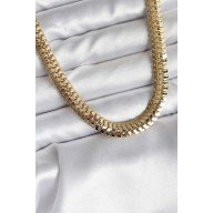 14K Gold Renk Kaplama Zincir Modelli CM Kadın Kolye 14K Gold Renk Kaplama Zincir Modelli CM Kadın Kolye