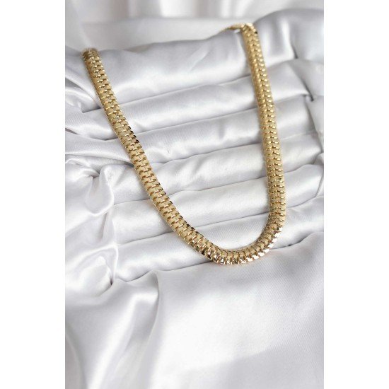 14K Gold Renk Kaplama Zincir Modelli CM Kadın Kolye 14K Gold Renk Kaplama Zincir Modelli CM Kadın Kolye