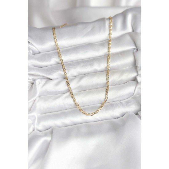 14K Gold Renk Kaplama Ezme Plaka Model CM Kadın Kolye 14K Gold Renk Kaplama Ezme Plaka Model CM Kadın Kolye