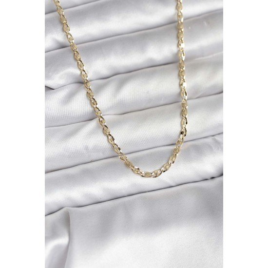 14K Gold Renk Kaplama Ezme Plaka Model CM Kadın Kolye 14K Gold Renk Kaplama Ezme Plaka Model CM Kadın Kolye