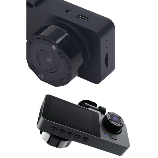 Araç İçi Dikiz Kamerası Sürüş Kaydedici 3 Lensli DVR Kamera