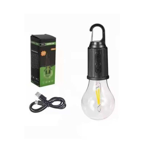 Askılı Kırılmaz Led Işık Kamp Bahçe Lambası Taşınabilir Led Ampul Şarjlı