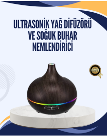550 ml Büyük Su Hazneli Ultrasonik Nemlendirici ve Aromaterapi Difüzörü