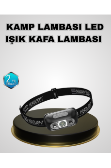 IPX5 Su Geçirmez Şarjlı LED Kafa Feneri | Hareket Sensörlü, Ayarlanabilir 60° Far