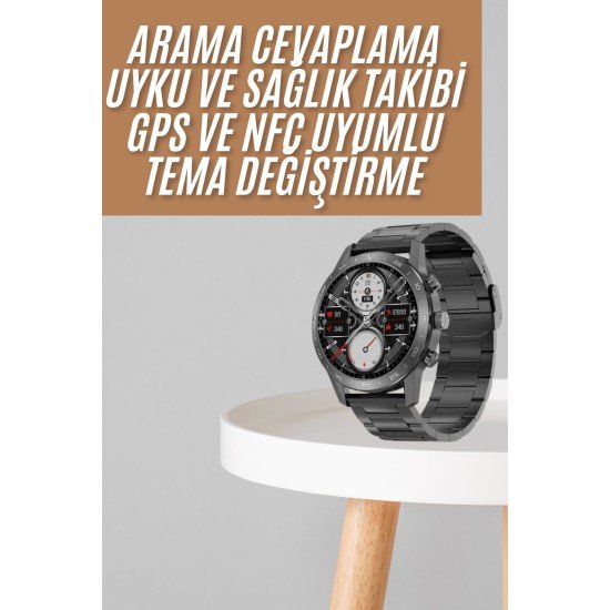 Akıllı Saat Çelik Kordon Çağrı Cevaplama Amoled Ekran Titreşimli Uyku ve Sağlık Takibi Akıllı Saat Çelik Kordon Çağrı Cevaplama Amoled Ekran Titreşimli Uyku ve Sağlık Takibi
