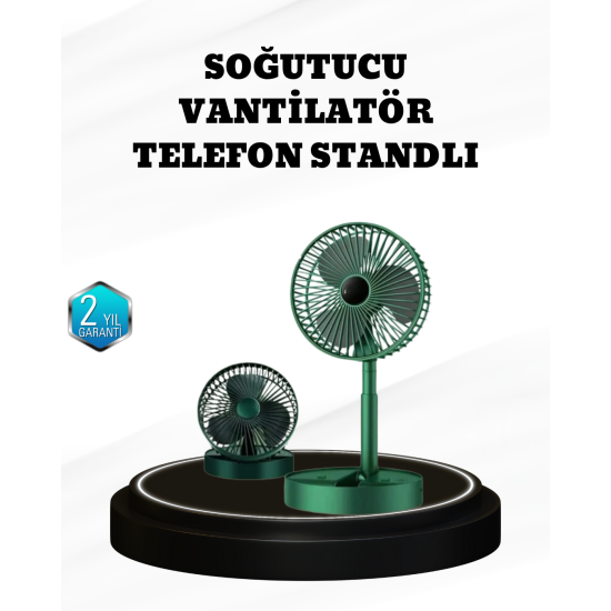 Taşınabilir Şarjlı Mini Fan – Katlanabilir Gövde, 3 Hız Kademesi