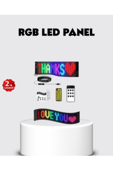 RGB LED Panel – USB Güç Girişli, GIF ve Yazı Gösterimli Akıllı Ekran