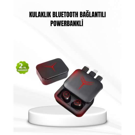 Bluetooth Powerbank Kulaklık – Kablosuz, Uzun Pil Ömrü, Dokunmatik ve Yüksek Ses Kalitesi