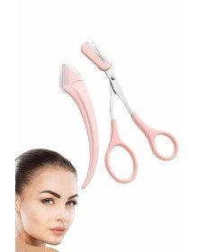 Taraklı Kaş Makası ve Ustura Seti Kaş Düzeltme Makası Kaş Bıyık Alma Aleti