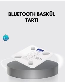 Bluetooth Akıllı Tartı – 8 Fonksiyonlu Dijital Baskül, 180 kg Kapasiteli