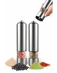 Işıklı Otomatik Tuz ve Karabiber Öğütücü Baharat Öğütücü