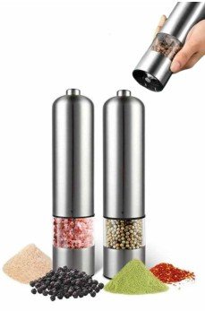 Işıklı Otomatik Tuz ve Karabiber Öğütücü Baharat Öğütücü