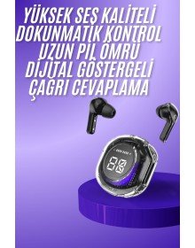 Yeni Nesil Bluetooth Kulaklık Dijital Göstergeli  Dokunmatik 5.3 Kablosuz