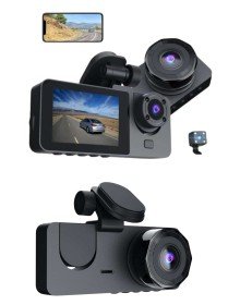 3 Kameralı 2 İnç 1080P Araç İçi Kamera Sürüş Kamerası CarPlay