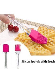 2'li Silikon Pasta - Börek - Poğaça Yağ Fırçası ve Spatula Seti