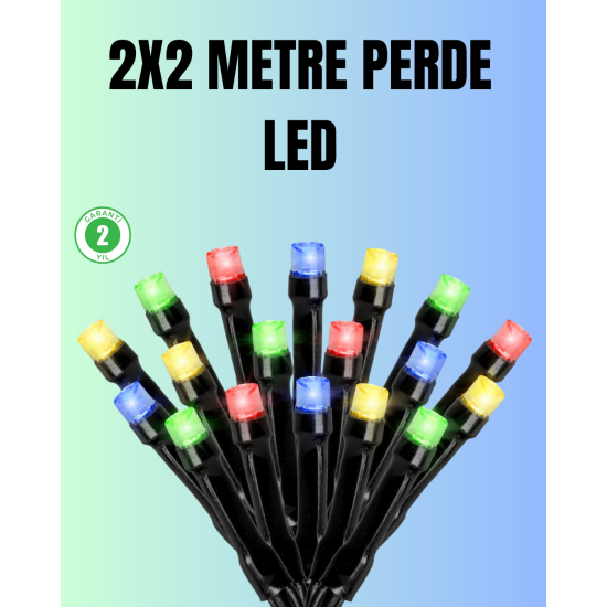 Su Geçirmez Pil Çalışan LED Perde Işık – İç ve Dış Mekan